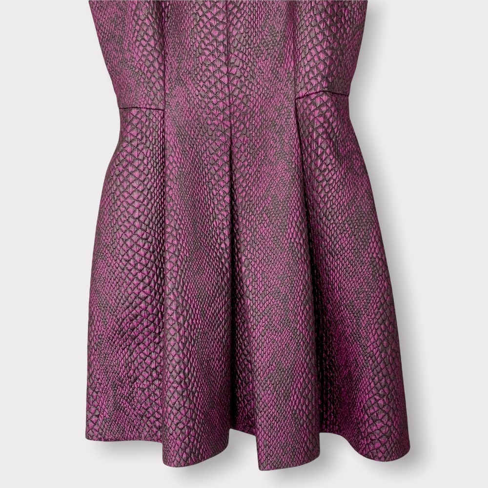Tibi Cobra Jacquard Sleeveless Dress in Purple Size 0 - Picture 4 of 13